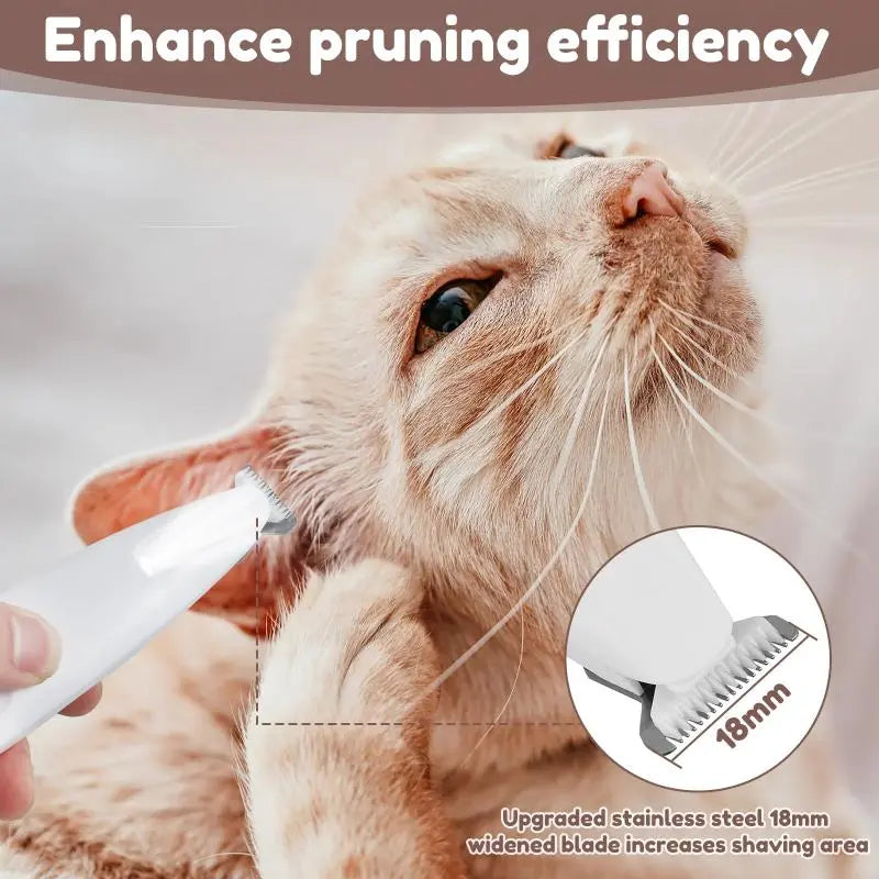 Waterproof Led Light Pet Hair Trimmer, 1 Count Rechargeable Pet Clipper, Professional Pet Hair Grooming Instrument for Dogs & Cats, Gift, Pet Products