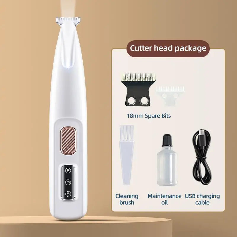 Waterproof Led Light Pet Hair Trimmer, 1 Count Rechargeable Pet Clipper, Professional Pet Hair Grooming Instrument for Dogs & Cats, Gift, Pet Products