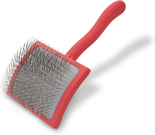 Big G Professional Slicker Brush for Dogs (Goldendoodles, Labradoodles, Poodles) - Efficient Grooming Tool for Fluffing, Detangling, and Styling, Coral, Large