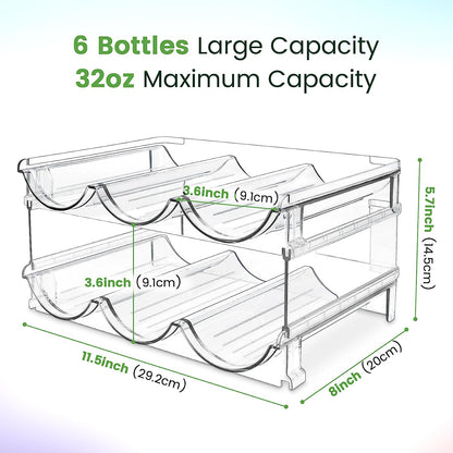 Cabinet Water Bottle Organizer Set - 2 Pack Stackable Storage Racks