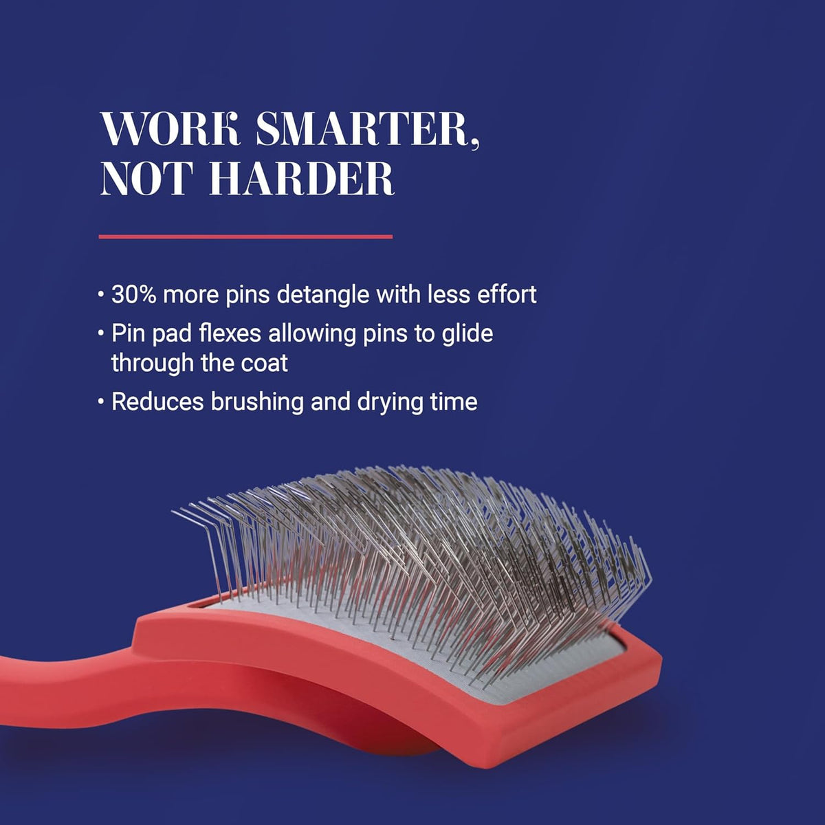 Big G Professional Slicker Brush for Dogs (Goldendoodles, Labradoodles, Poodles) - Efficient Grooming Tool for Fluffing, Detangling, and Styling, Coral, Large